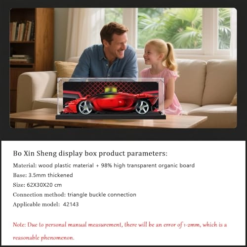 Acrylic Display Case - Compatible with Lego 62 x 30 x 20 cm