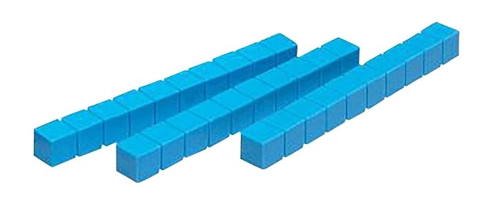 School Smart Base Ten Components Plastic Rods - 50 pieces
