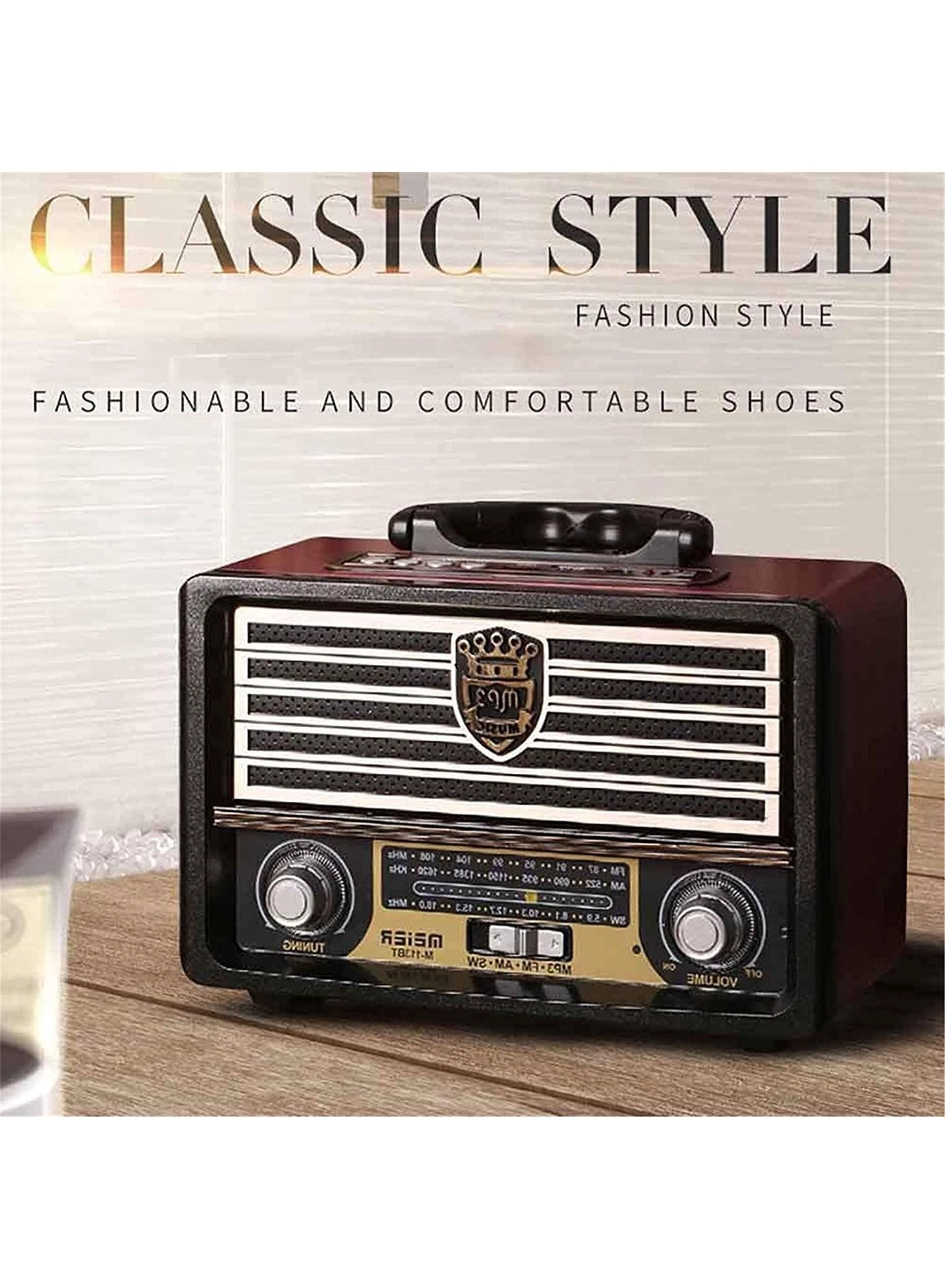 Portable Wooden Radio