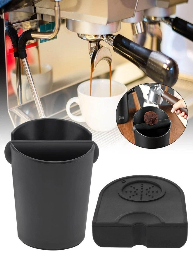 TQEONKL Knock Box - ABS + Tamper Mat - 5 inches