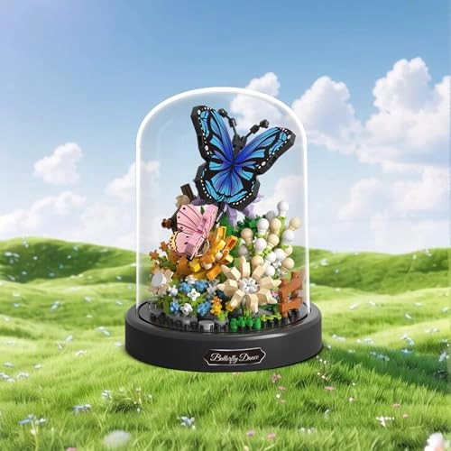 Flower Bouquet Building Set - Butterfly Flower for Adults