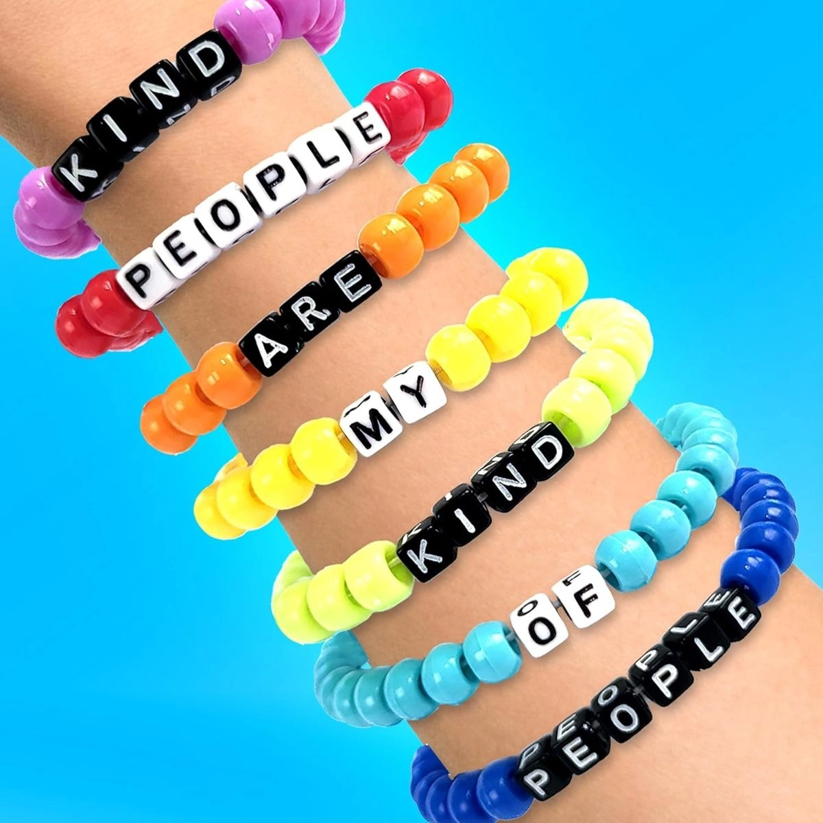 Creations Personalized Letters Bracelet Making Kit - 800+ beads alphabet charms 8+