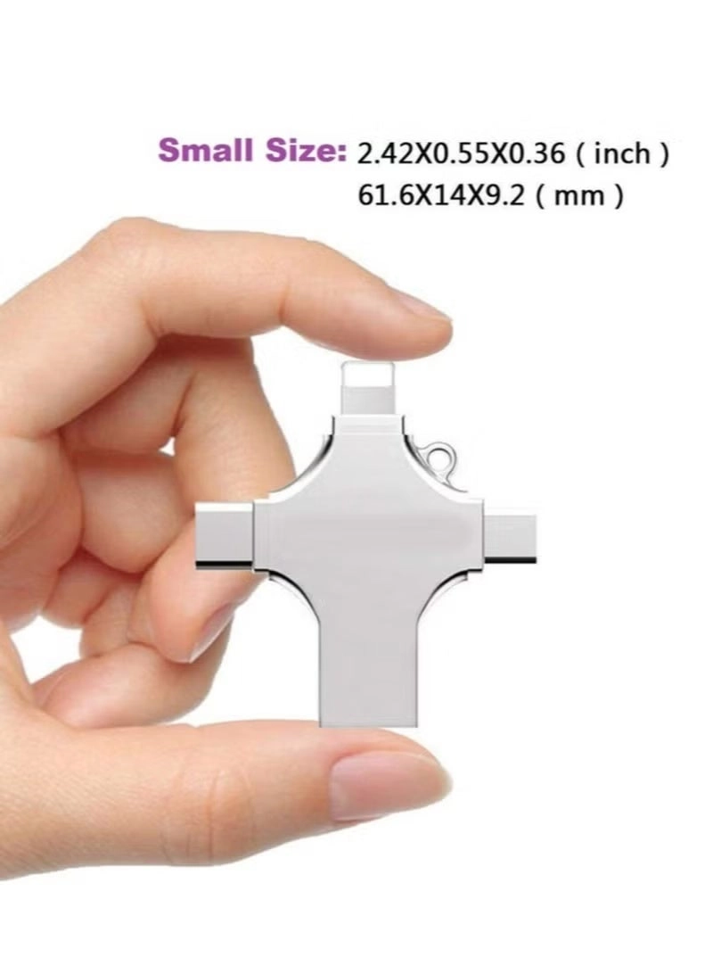 4-in-1 USB Flash Drive - USB3.0 Lightning Type-C Micro USB 32GB
