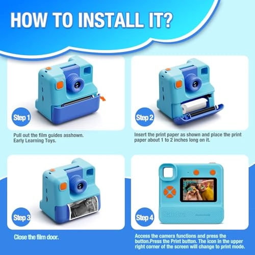 Instant Camera Refill Print Paper - 5 Rolls 56mm x 25mm