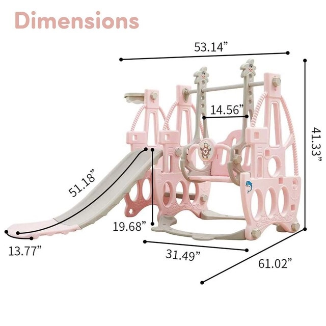3in1 Swing wt Slide - Pink 50 Kgs