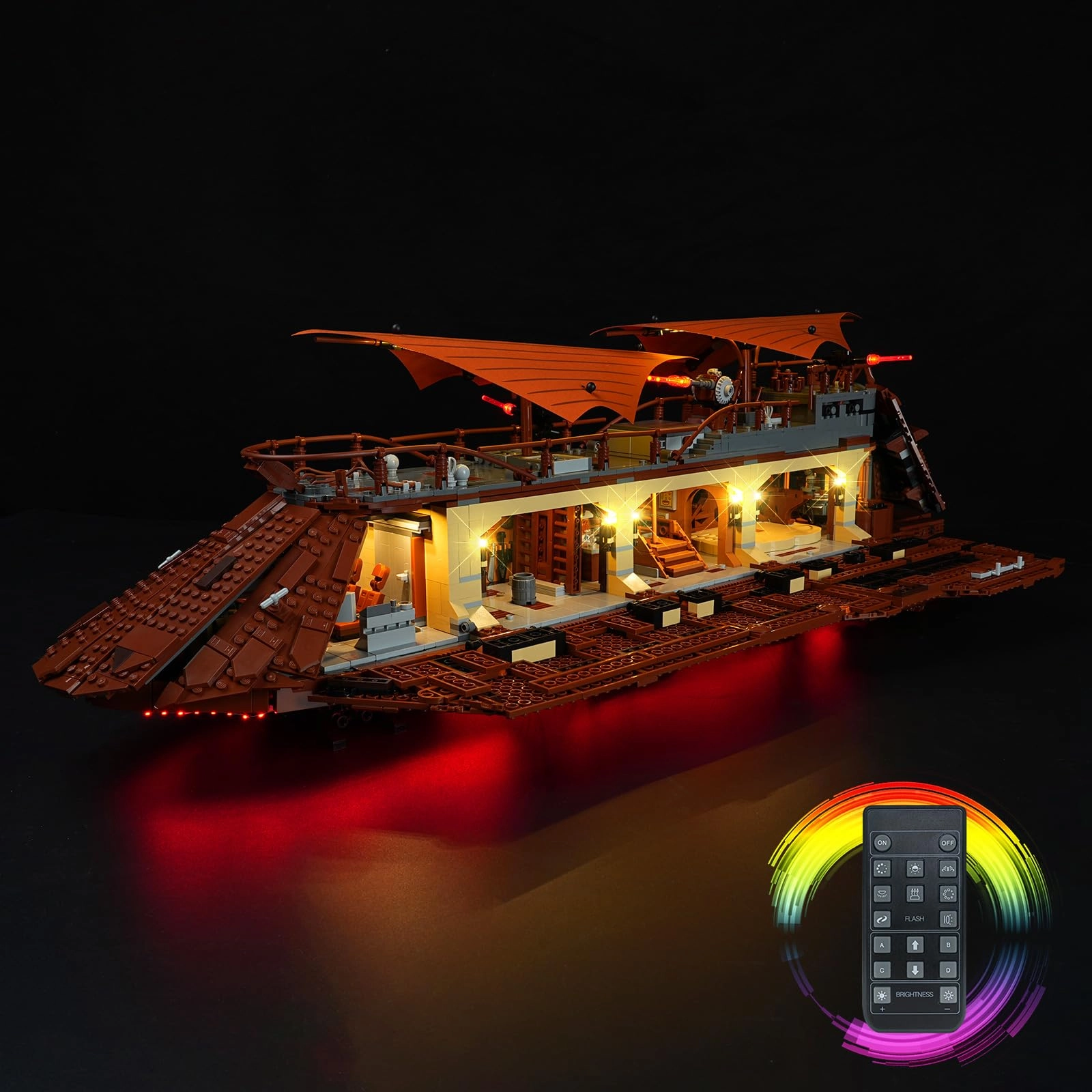 yinaikeji LED Lighting Kit for LEGO Jabba's Sail Barge 75397 - Plastic