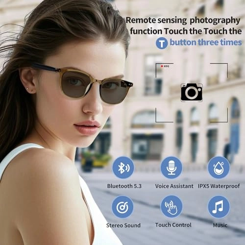 Smart Bluetooth Audio Glasses - Dual Speaker Open Ear