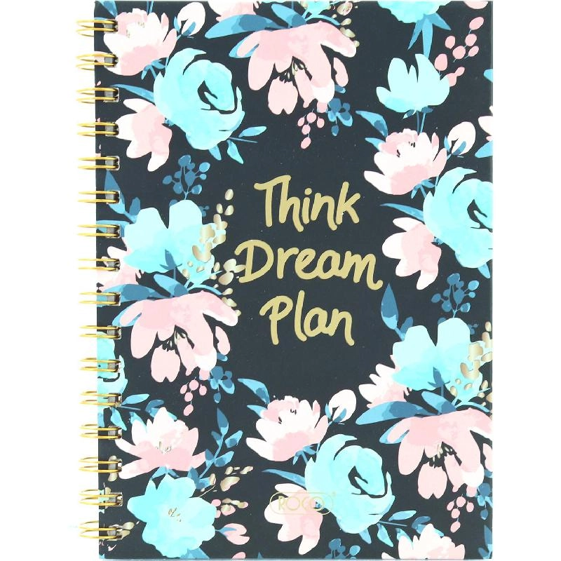 Notebook 19 X 26 cm Spiral - Grid 100 Sheets
