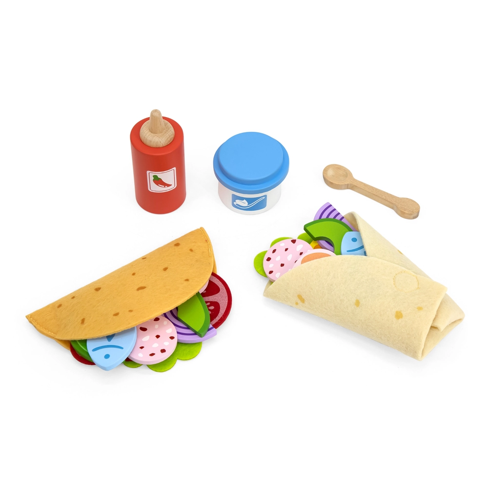 Taco Wooden Role Play Toy Set - 27 pcs (29464294-44677)