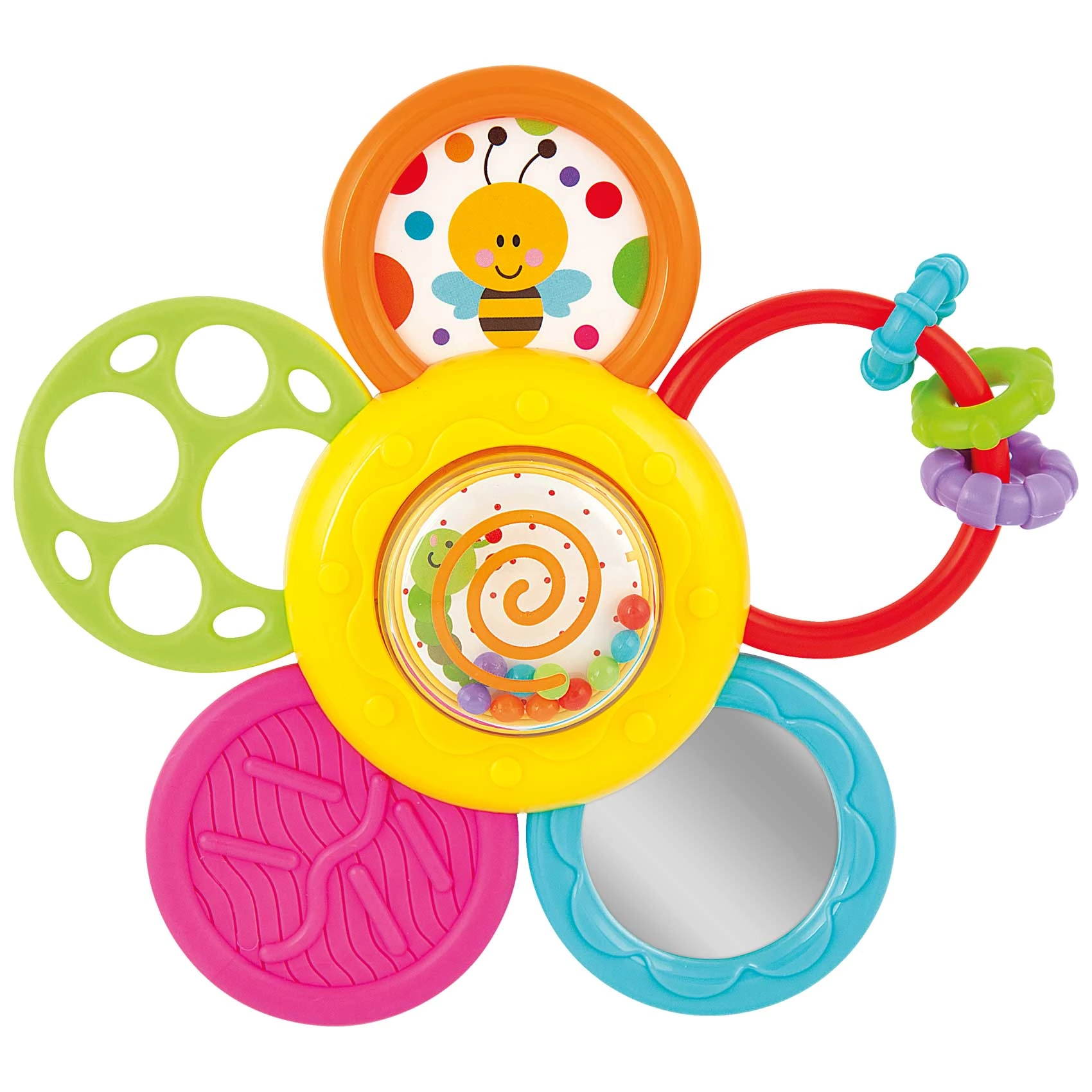 COLOR LAND CHILDRENS TOYS CENTER LLC Spinning Daisy Rattle 'N Teether - 6 M+