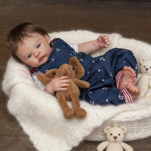 Reborn Baby Doll - 18 Inch Vinyl Rooted Hair Ages 3+