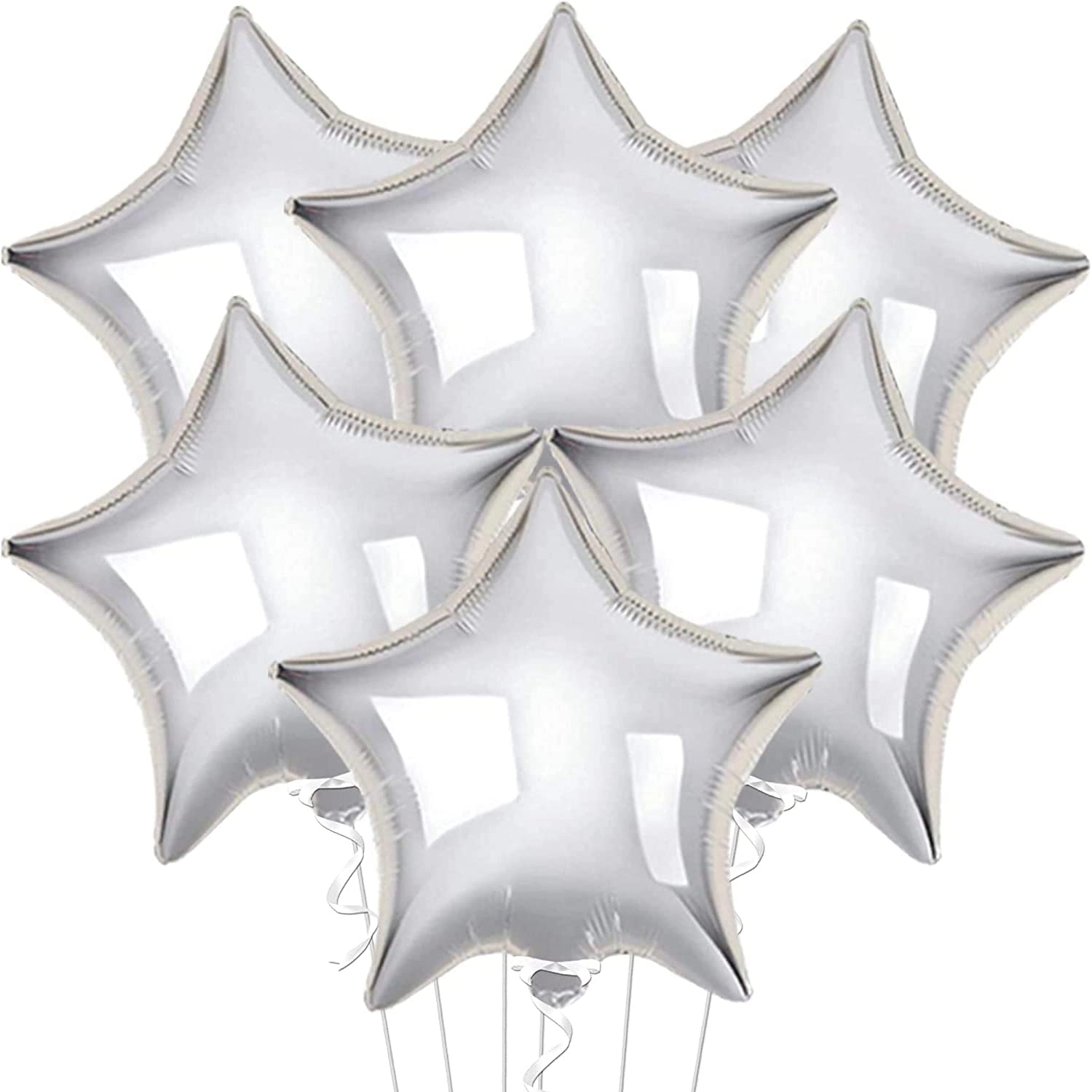 Star Foil Balloons - 6-Pieces Wedding Anniversary Birthday