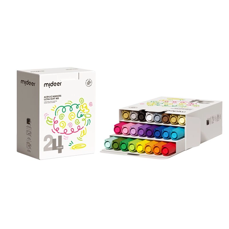 Round Nib Acrylic Markers - Multi Colour Round Nib