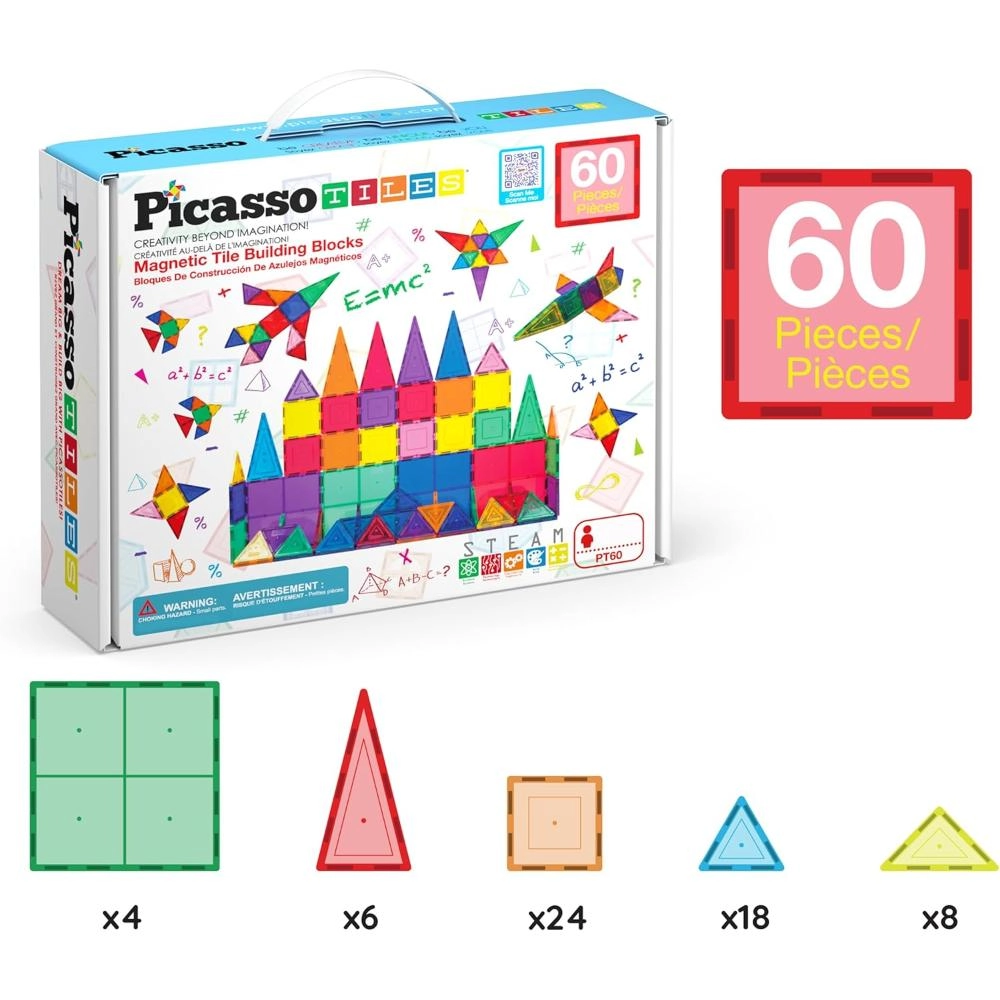 Magnetic Tiles - 60 pcs