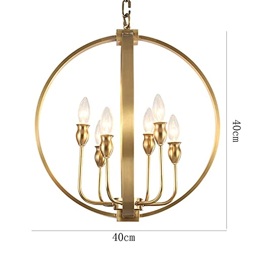 Simple Country All Copper Chandelier Lighting