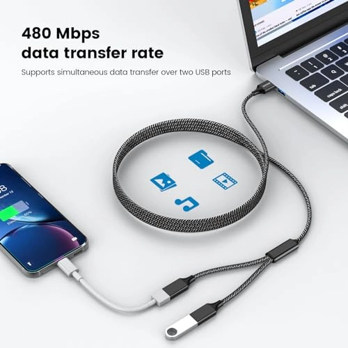 Standard Cable 480Mbps USB-A to USB-A 1m Braided
