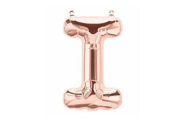 Party Time Trading LLC I Letter Foil Balloon - 16Inch Rose Gold