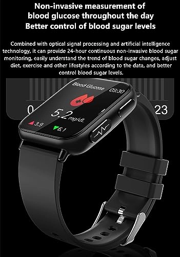 Blood Glucose Smart Watch - ECG HRV 20 Sports Modes
