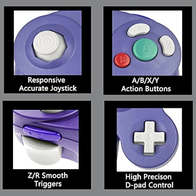 CLASSIC NGC WIRED USB CONTROLLER - PURPLE WINDOWS PC MAC
