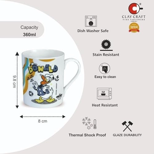Donald Duck Ceramic Coffee Mug - 360 ml