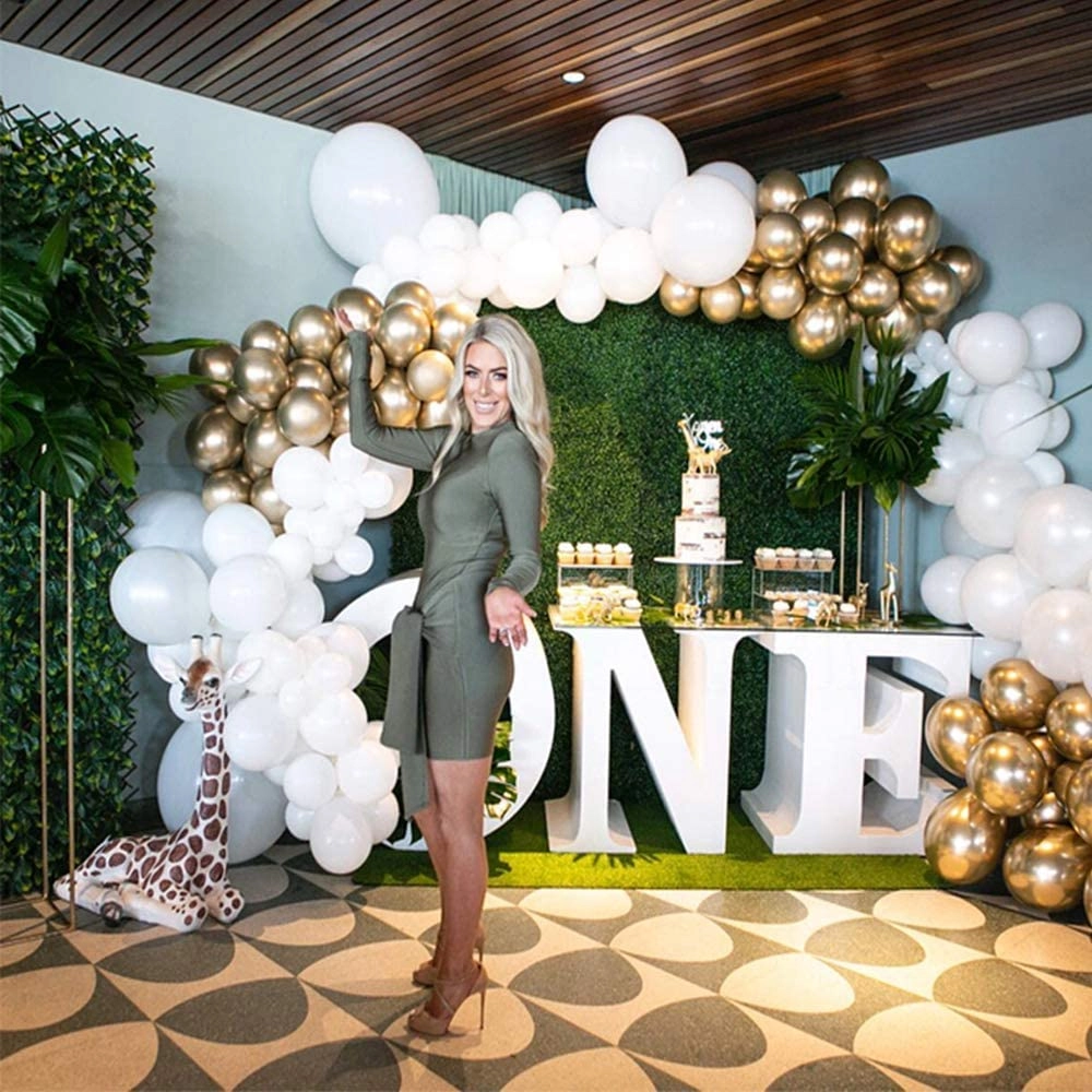 Metallic Chrome Shiny Latex Balloons - 50pcs Party Decoration
