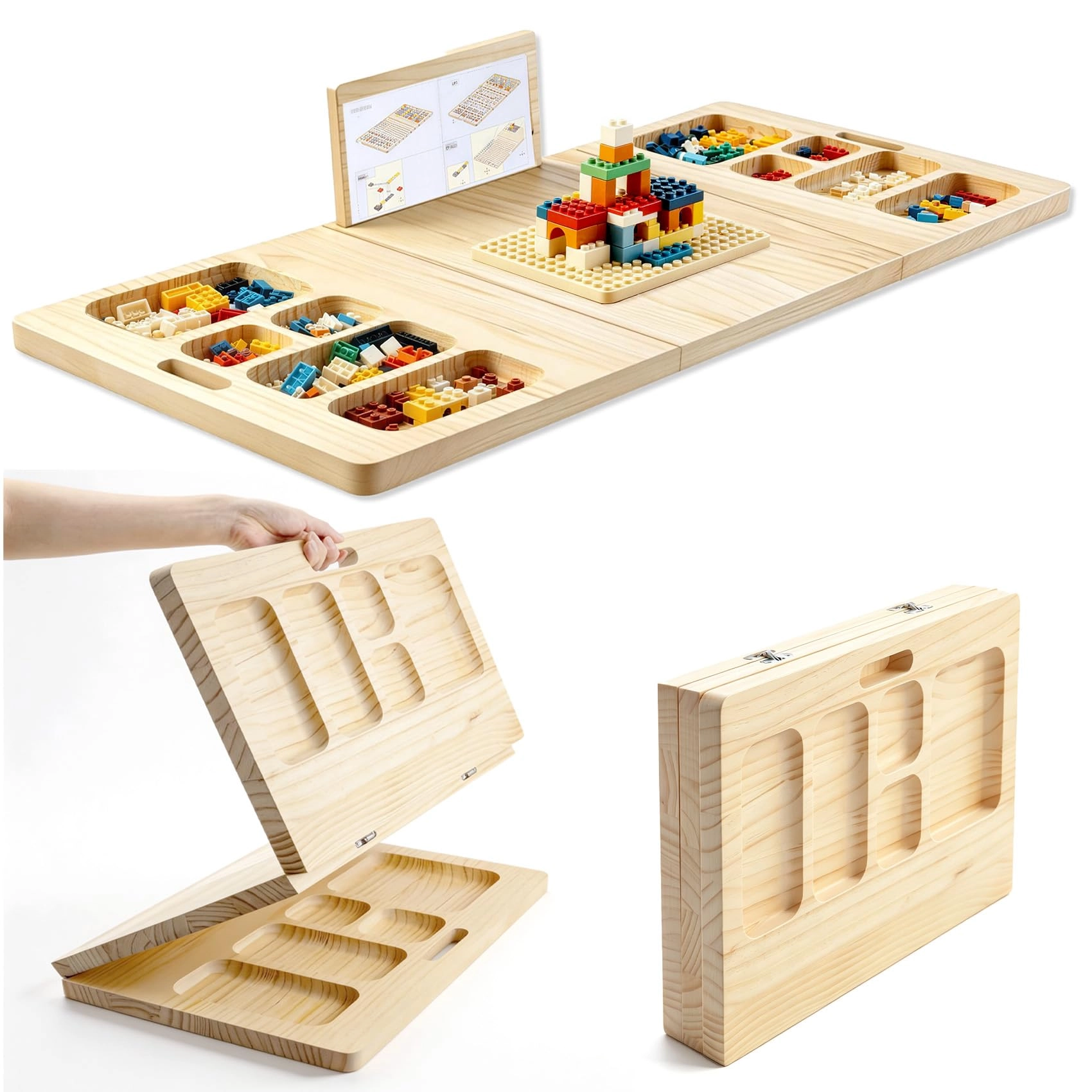 GUUXUEE Building Baseplate Table with Storage - 1 pcs