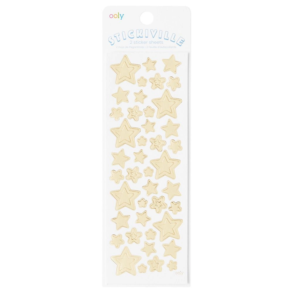 OOLY Gold Stars Sticker Book 2 pcs