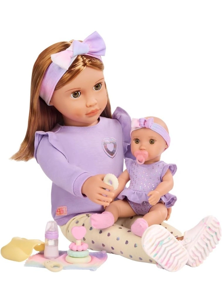 Tory Fashion Doll - 18-inch + Riley Baby Doll - 8-inch