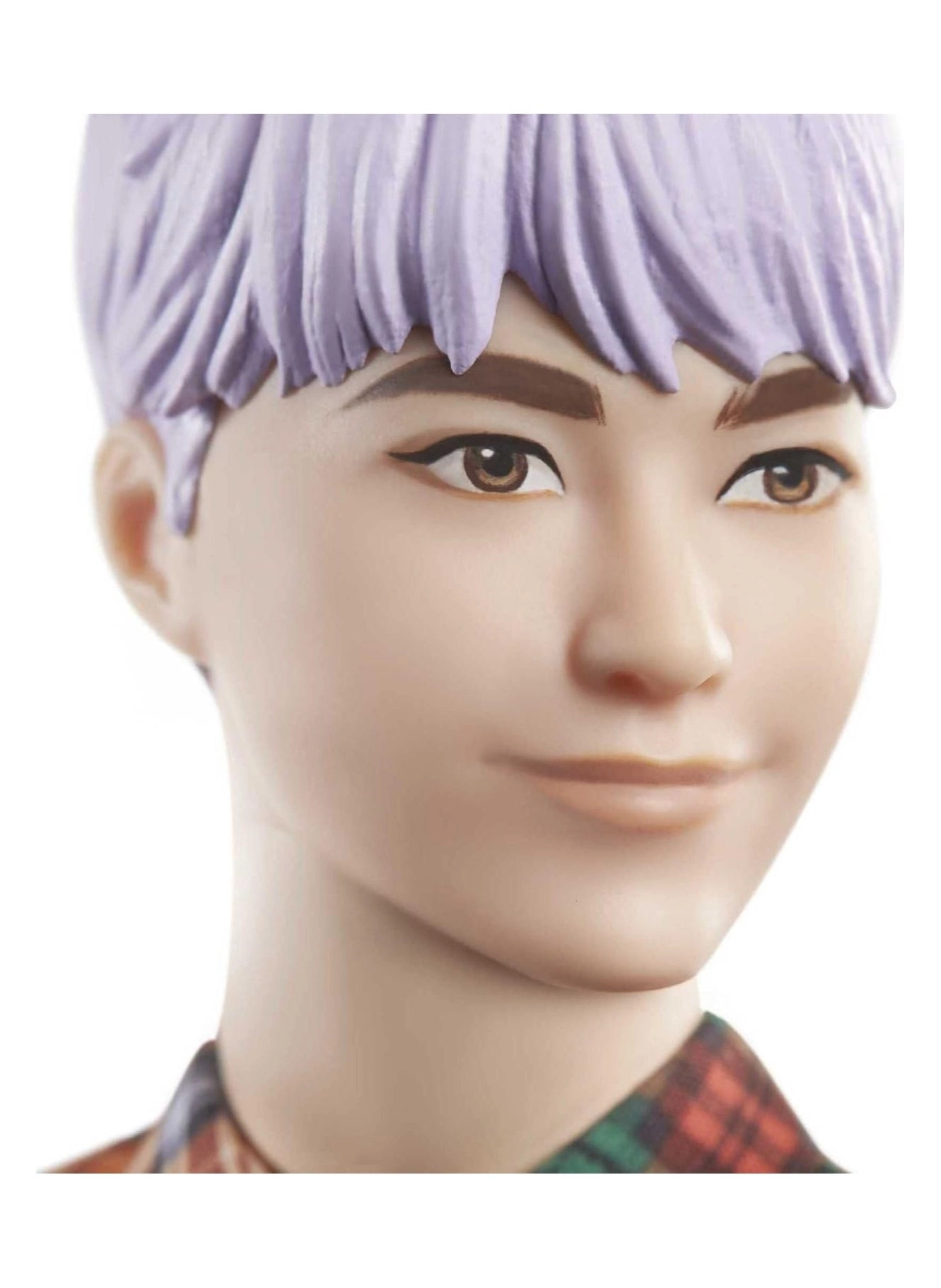 Ken Fashion Doll - Sculpted Purple Hair Plaid Shirt Ages 3+