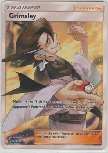 Pokémon Grimsley 234/236 Full Art Supporter Card + Toploader - 1pcs
