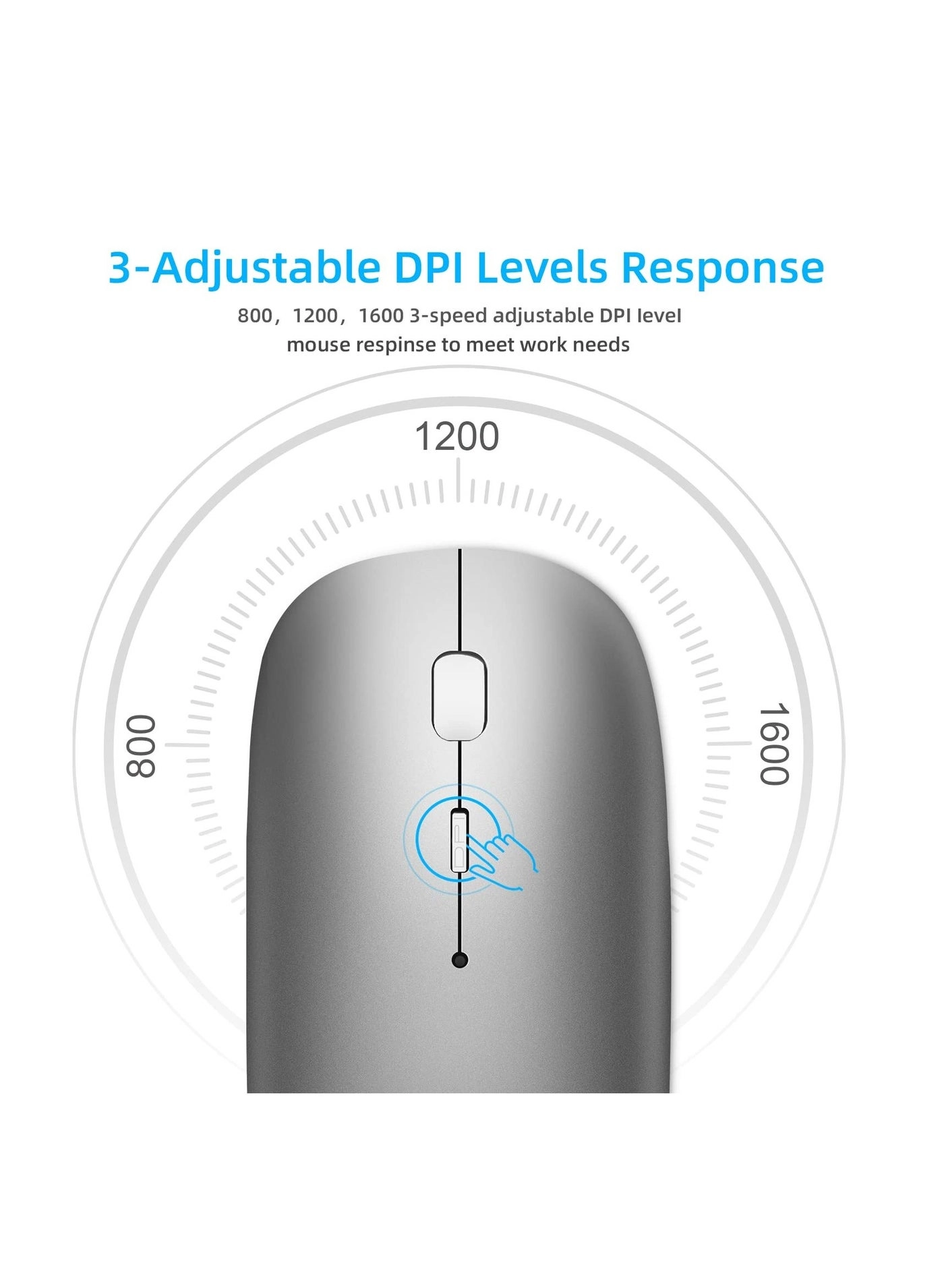 Dual-Mode Silent Cordless Mouse - Wireless