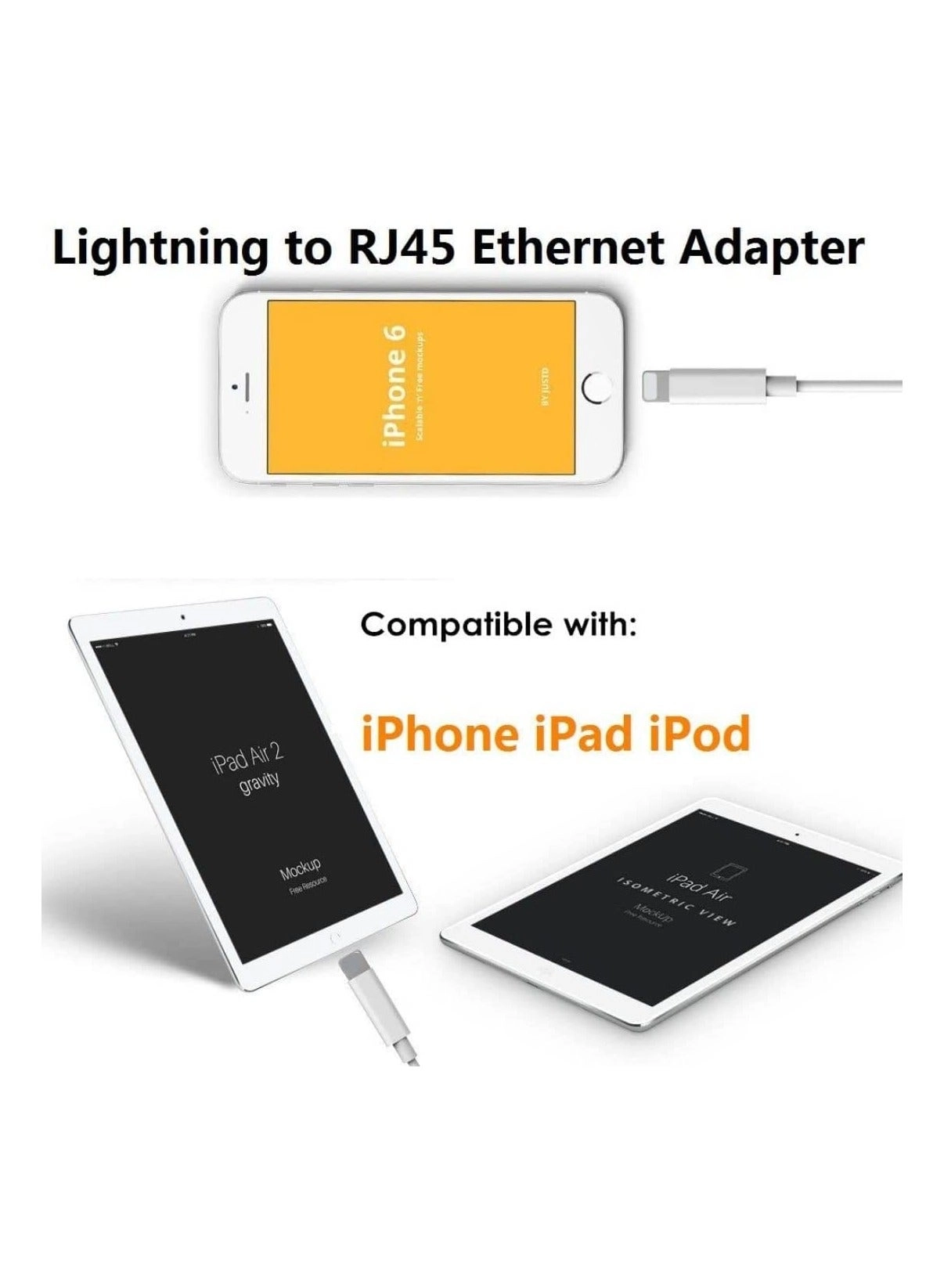 Lightning to Ethernet Adapter - Lightning to RJ45