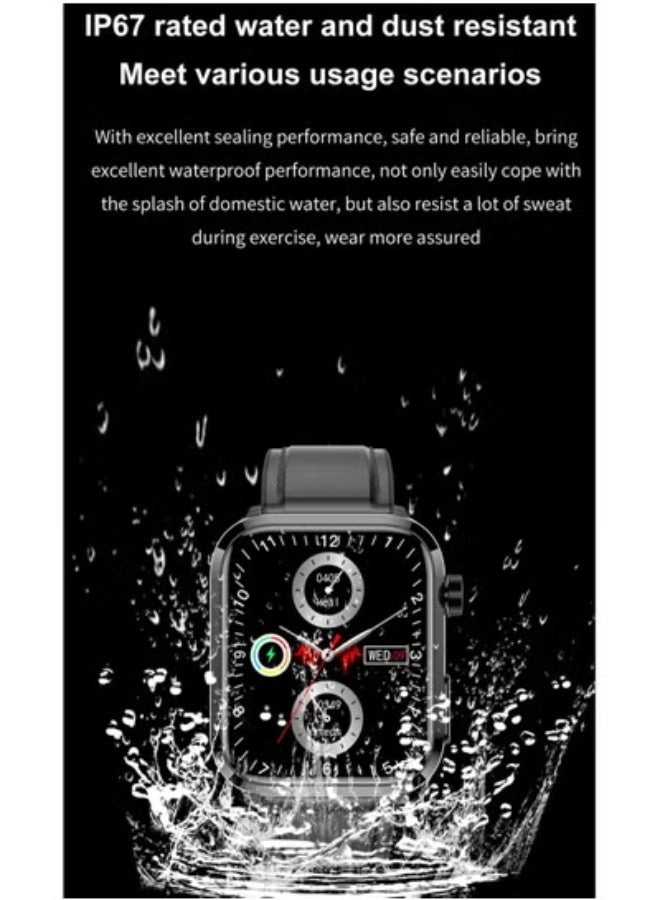 Glucose Monitoring Smart Watch - ECG Bluetooth Call SpO2
