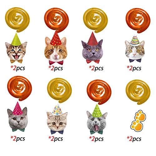 Cat Hanging Swirl Decorations - 30 piece(s) Birthday