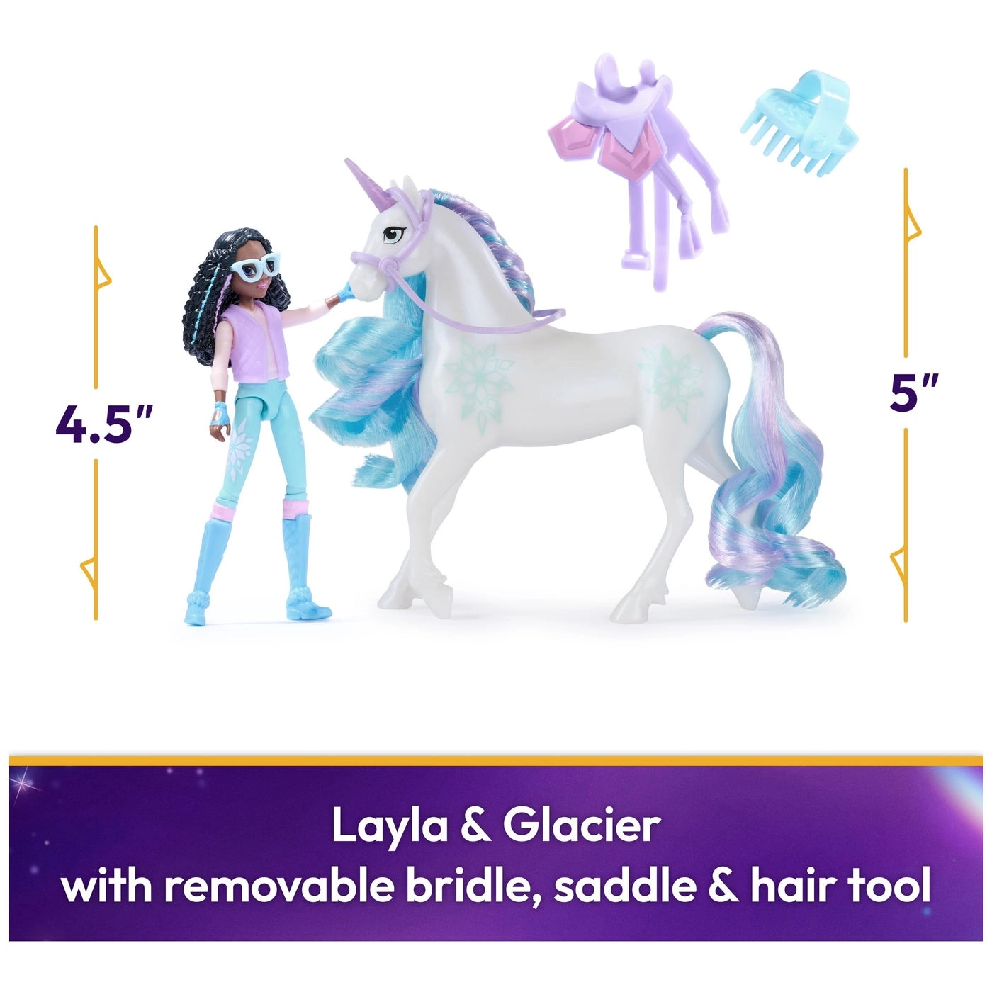 Layla Doll + Glacier Unicorn Toy - Ages 4+