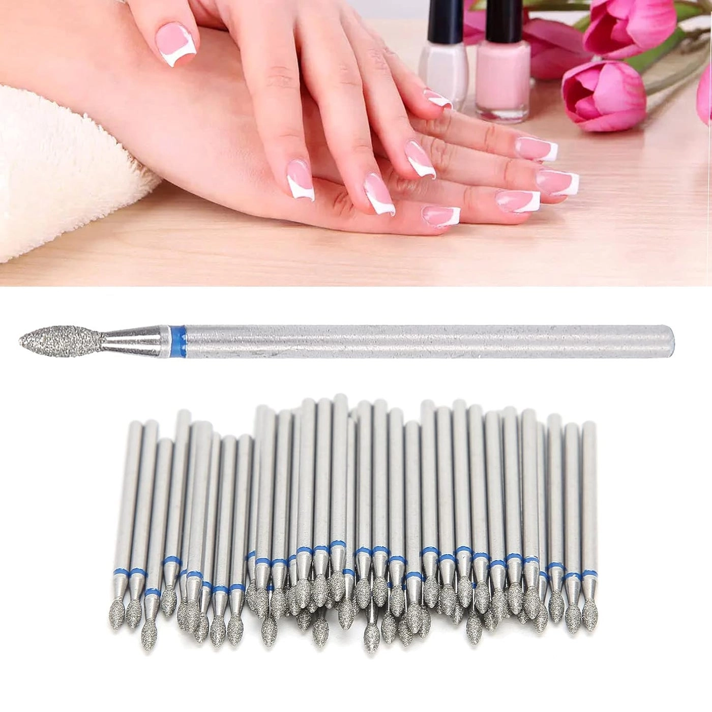 Nail Drill Bits - Emery 50pcs 2.35mm