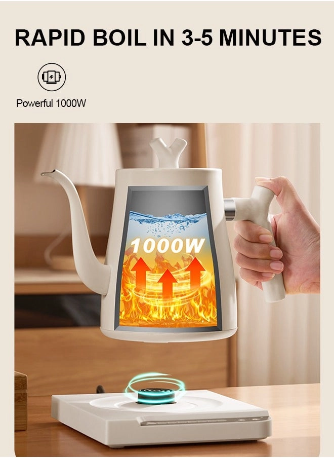 Gooseneck Electric Kettle white