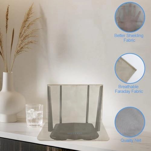 WiFi Router Cover - 14x16 Inches Copper Nickel Fabric