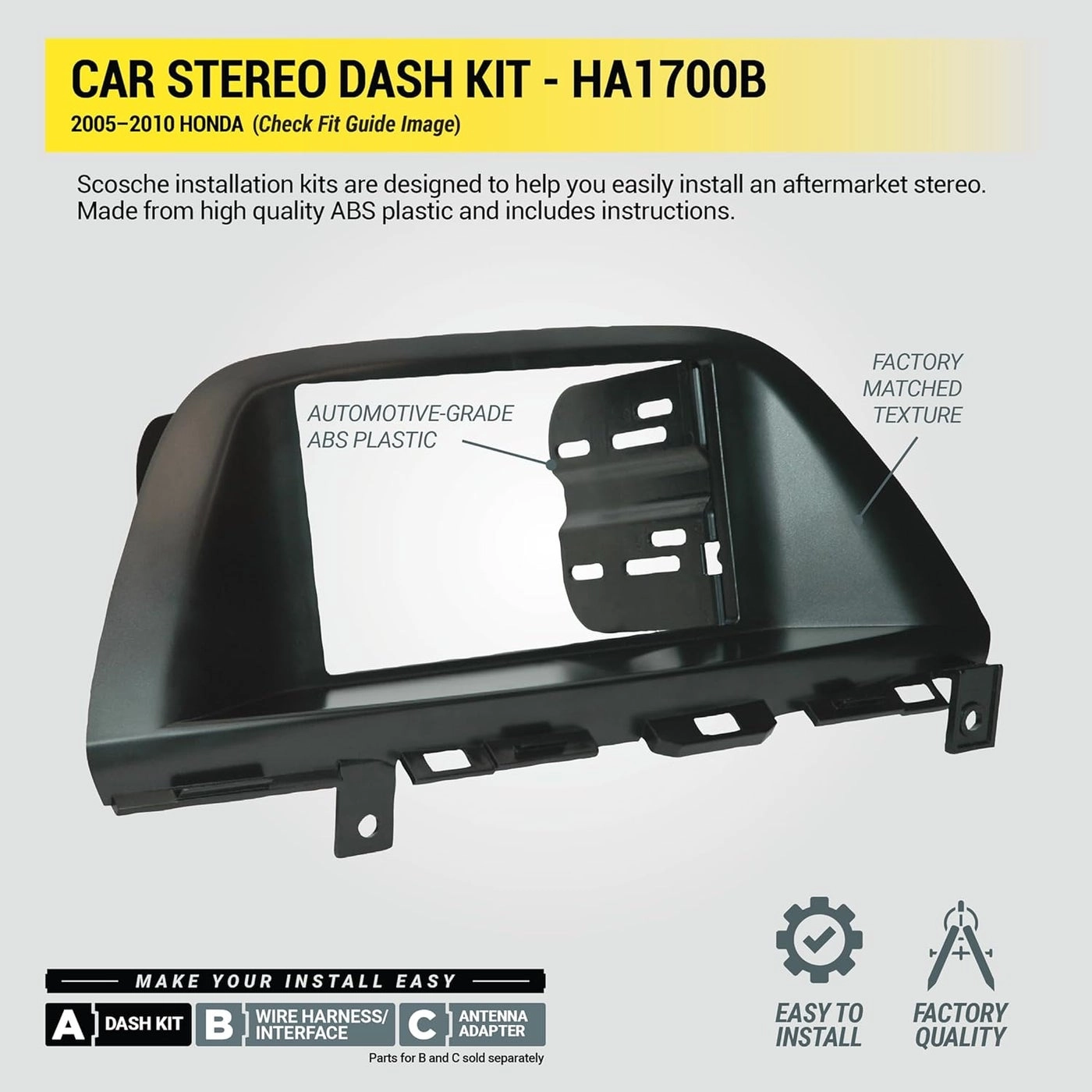 HA1700B - Double DIN Dash Kit