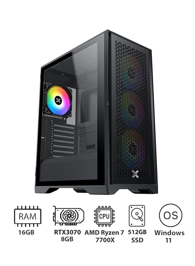 BOLT Ryzen 7-7700X + 16GB RAM + 1TB SSD + Prime X670 Pro + GeForce RTX 3070 + GAMMAXX L240-A + Cougar 650W GX-F + LUX S