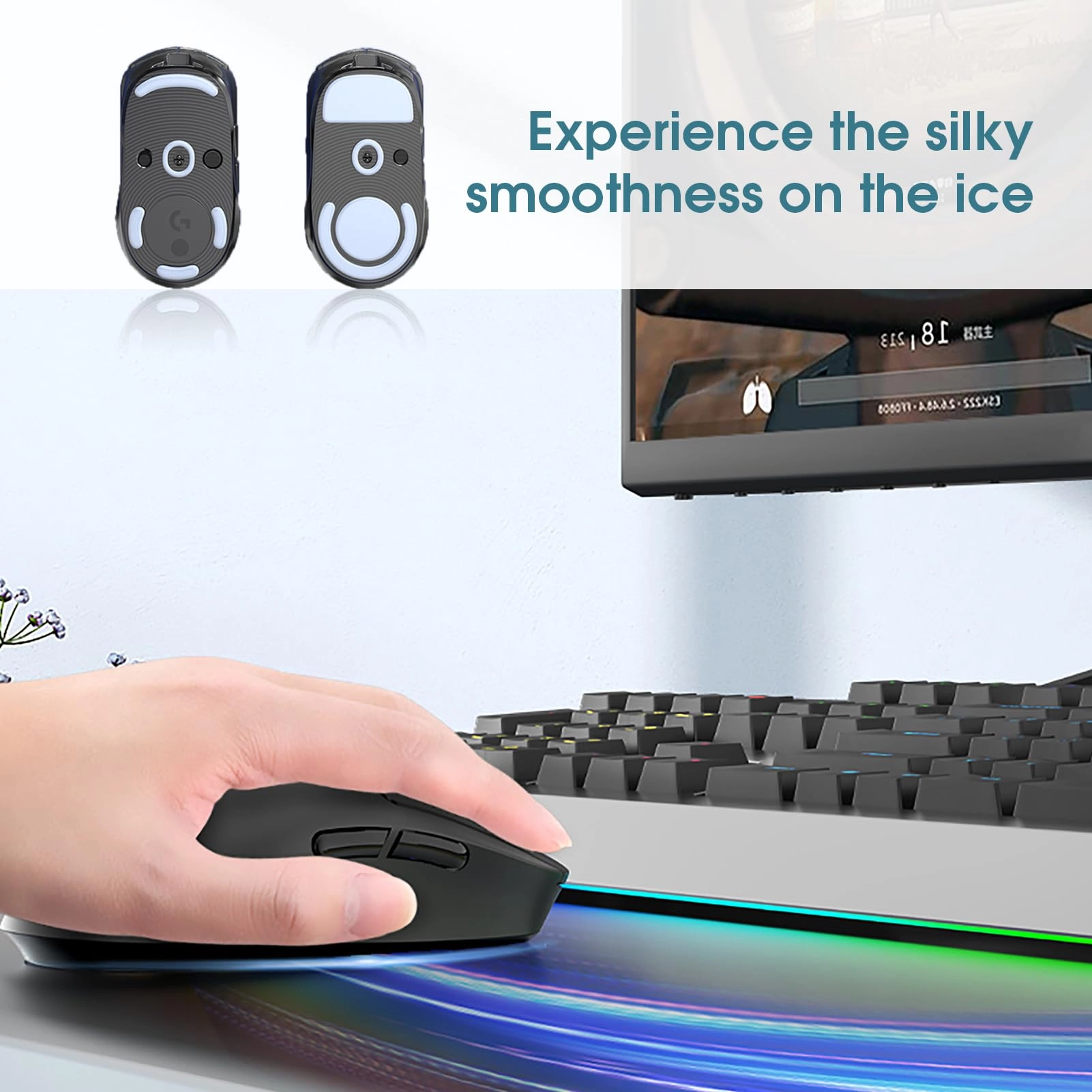 Mouse Feet Stickers - 2pcs ICE Version