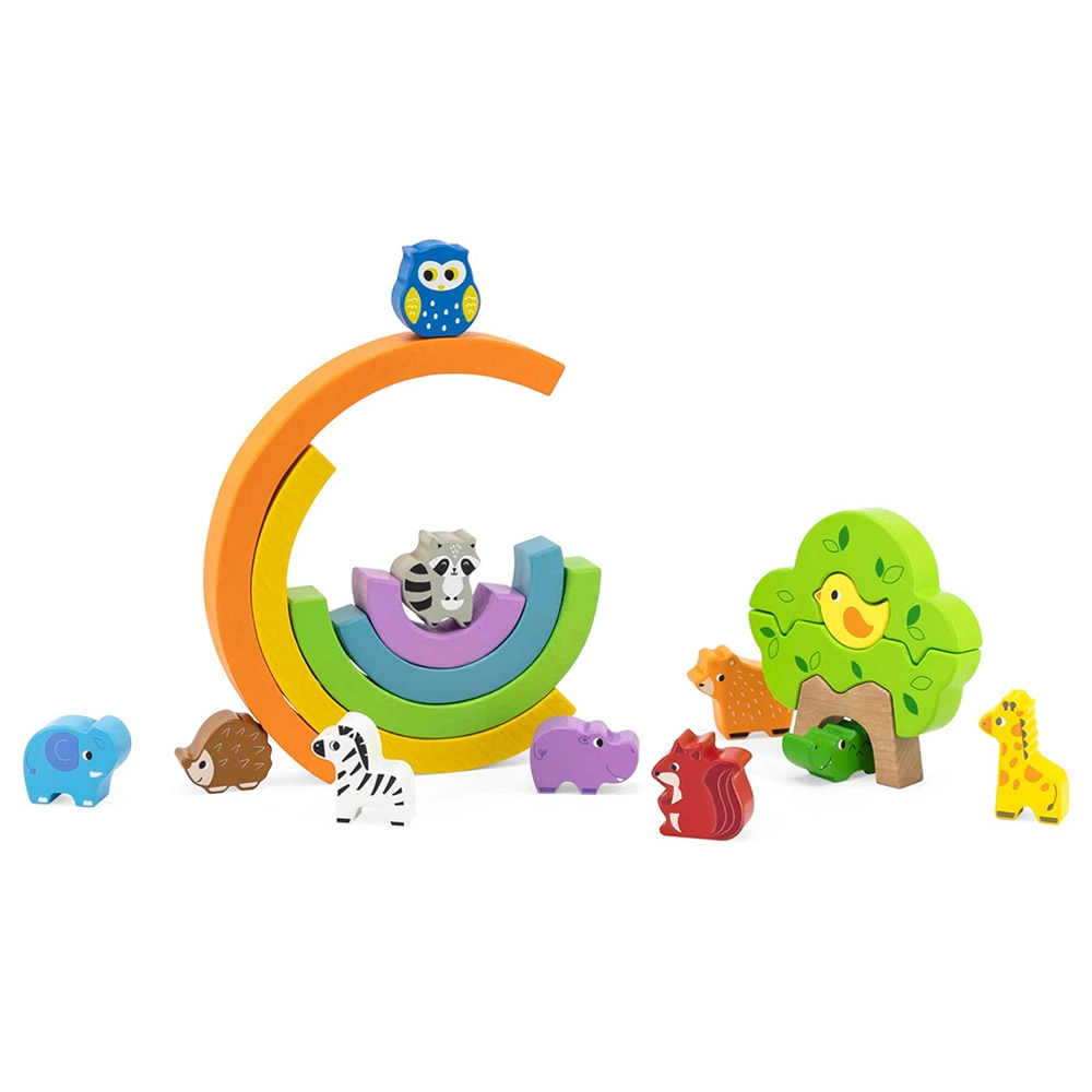 Rainbow Balancing Blocks - 18 months+