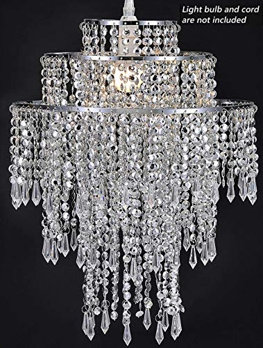 Chandelier Light Shade - 32 cm 3 Tiers Clear