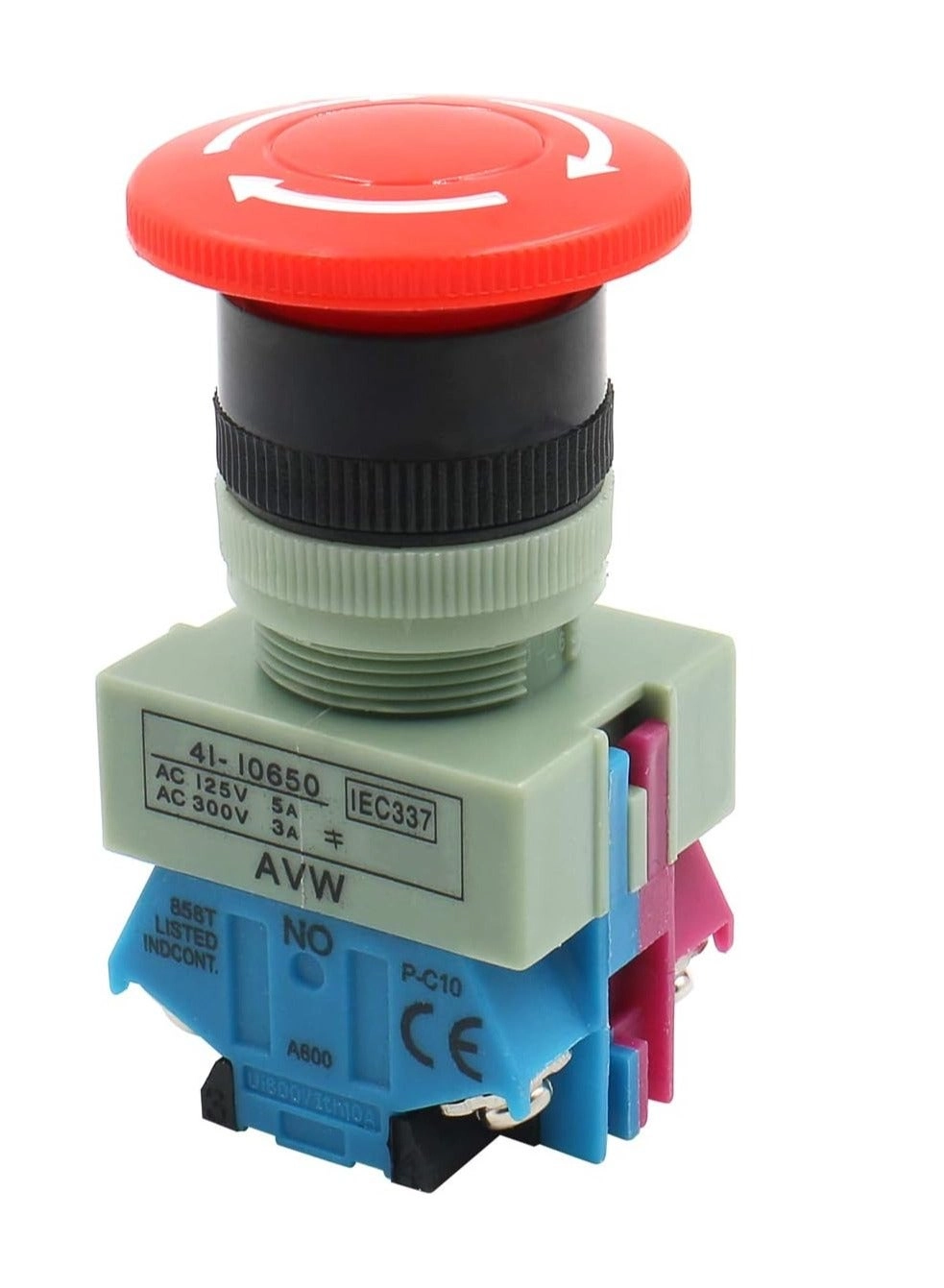 Emergency Stop Switch - AC 600V 10A 22mm NO NC