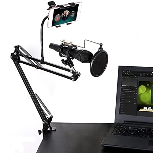 Mic Stand + Mic Clip Holder + Table Mounting Clamp + Pop Filter