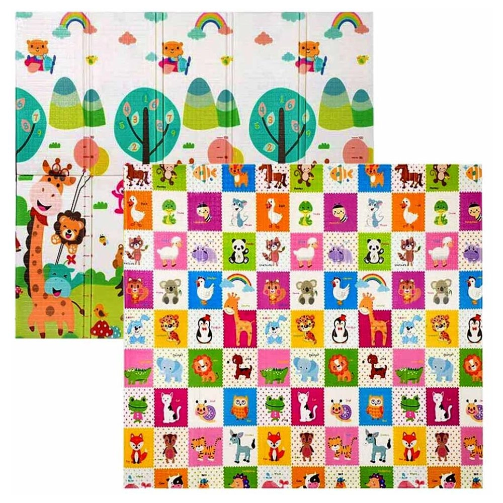 Mumfactory Reversible & Foldable Playmat Reversible & Foldable Playmat - vibrant animal 0 month & above