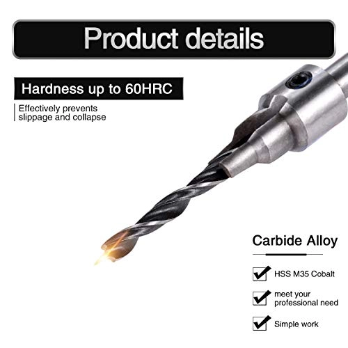 Countersink Drill Bit Set - High Speed Steel (HSS) 2pcs 4mm 5mm