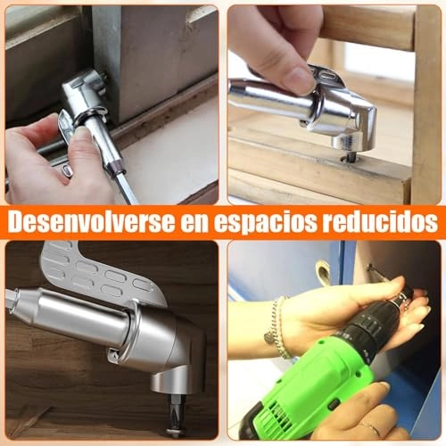 105 Degree Right Angle Drill Adapter - 2PCS Silver