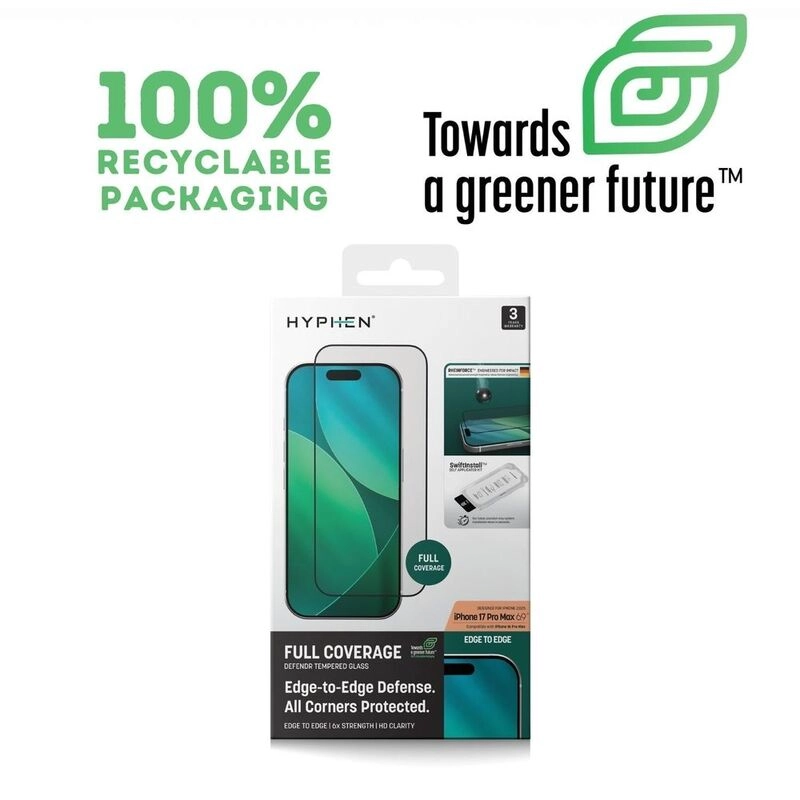 Full Coverage Tempered Glass Screen Protector for iPhone 17 Pro Max