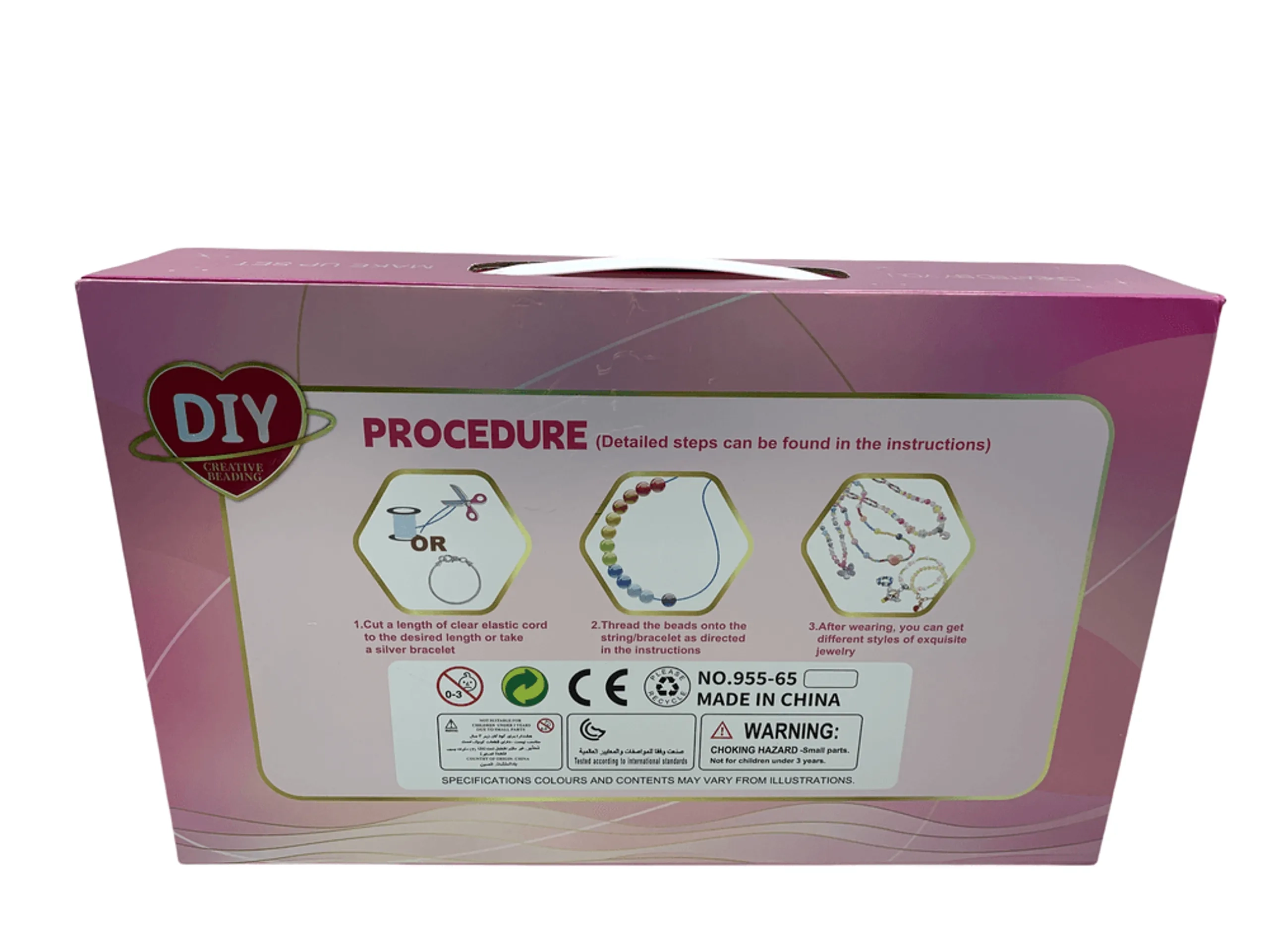 3 In 1 Diy Beads Jewelry Making Kit - nail polish Suitable for 3+ Years